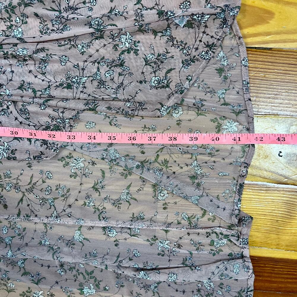 Fairycore Woodland Floral Mesh Sheer Duster Sz M NWT American Rag Boho Dress - Picture 16 of 16